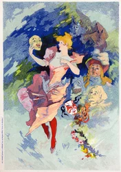 Alegorie komedie, konec 19. století (ilustrace)