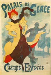 Jules Cheret: Ledový palác - Champs Elysees ... (litografie)