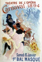 Plakát Cherret pro karneval roku 1894 v Theater de l