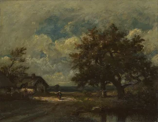 Chata u cesty, Bouřlivé nebe, c. 1860.
