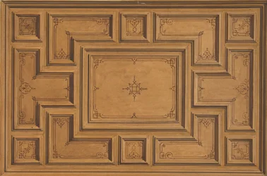 Design pro zdobený strop, 1840-97. Tvůrci: Jules-Edmond-Charles Lachaise, Eugène-Pierre Gourdet.