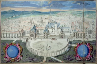 Palác burgundských vévodů v Dijonu před obnovou Mansartem, 1698