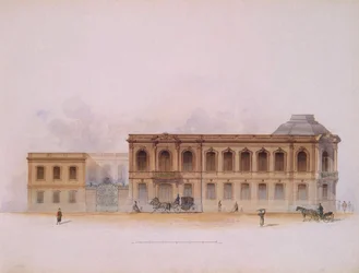 Palác Stroganov v Petrohradě. Fasáda, 1863