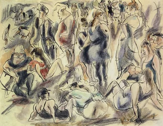 Americká pláž; Plage American, kolem roku 1917