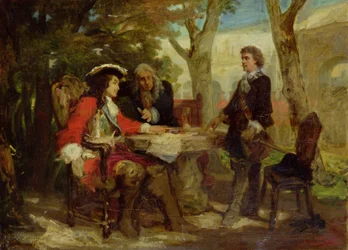 Setkání mezi Jean Cavalier (1681-1740) a Claude Louis Hector (1653-1734) vévodou z Villars