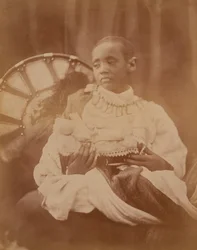 Princ Dejatch Alamayou z Habeše, kolem roku 1868