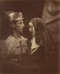 Sir Galahad a bledá jeptiška, 1874.