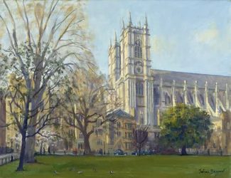 Westminsterské opatství z Deans Yardu