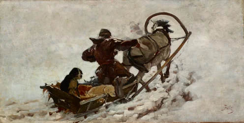 Psi na lovu, kolem roku 1886 (olej na plátně)