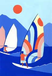 Dynamické windsurfing na moři