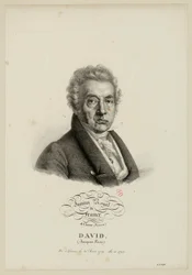 Královský institut Francie, 4. třída. (Malířství.) David, (Jacques-Louis.) Narozen v Paříži 30. srpna 1749, zvolen v roce 1796.