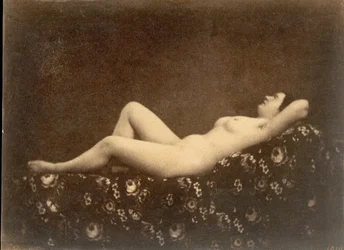 Ženský akt, ležící, z profilu, kolem roku 1853