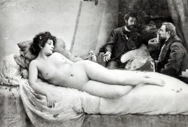 Emile Zola (1840-1902) v umělcově ateliéru, 1891
