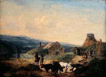 Romantická venkovská scéna