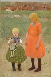 Sestry, asi 1895 (olej na plátně)