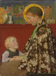 Mladá matka, cca 1892-1895 (olej na plátně)