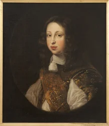 Le princ dědic Johann Georg von Schleswig Holstein Gottorp - Portrét Johanna Georga (1638-1655), následníka trůnu Holstein-Gottorp, od Ovense, Jurgena (Jurriaen) (1623-1678). Olej na plátně. Rozměr: 68 x 59 cm. Národní muzeum Stockholm
