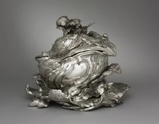 Talíř, Tureen a Tureen víko, výrobce Henry Adnet