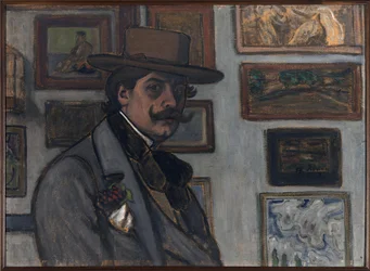 Autoportrét v hnědém klobouku, 1897.
