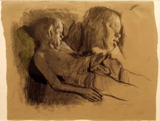 K. Kollwitz, Spící dítě a dětská hlava