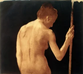 Käthe Kollwitz, poloviční akt ženy 1901
