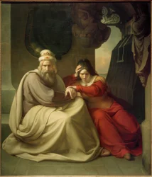 K.F.Lessing, Truchlící královský pár