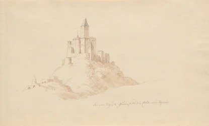 Starý hrad Gutenfels poblíž Kaub na Rýně