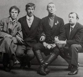 Osip Mandelstam, Korney Chukovsky, Benedikt Livshits a Yury Annenkov, 1914