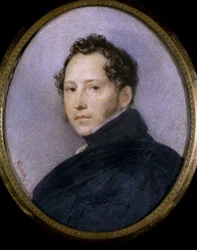 Portrét umělce Sylvester Shchedrin (Sylvester Shchedrin) (1791-1830) (Portrét umělce S. Shchedrin). Dílo Karla Pavloviče Briullova (Briullova) (1799-1852), akvarel na papíře
