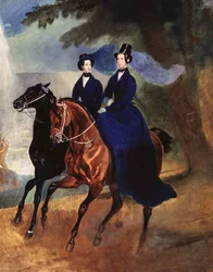 Portrét císařovny Alexandry Fjodorovny s dcerou, 1837