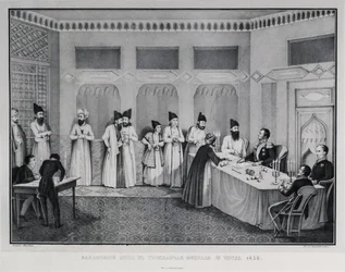 Podepsání smlouvy Turkmenchay, 1828