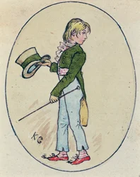 Ilustrace pro den svatého Valentýna, 1914 (wc na papíře)