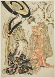 Herci Iwai Hanshirô IV, Ichikawa Monnosuke II a Sakata Hangorô III ve filmu Sněhové vločky: Zvyšování standardu v Izu" ("Mutsu no Hana Izu no Hataage")