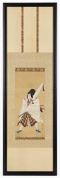 Herec Ichikawa Ebizo III jako Matsuomaru ve hře Sugawara a tajemství kaligrafie, 18.