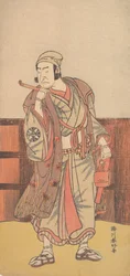 První Nakamura Nakazo v roli Shimada no Hachizo, 4. měsíc, 1783.