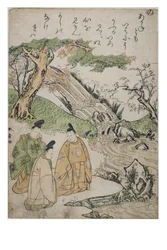 Syllable – No ze série Tales of Ise v módních brokátových tiscích, cca 1770-1773 (dřevěný blok na papíře)