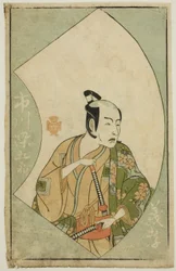 Herec Ichikawa Somegoro z "Obrázkové knihy divadelních fanoušků (Ehon butai ogi)"