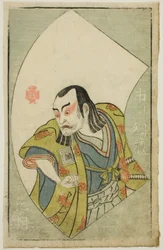 Herec Ichikawa Tsunazo z "Obrázkové knihy divadelních fanoušků (Ehon butai ogi)"