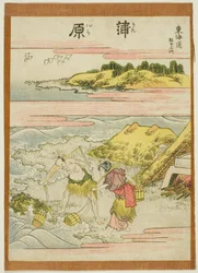 Kambara, ze série "Padesát tři stanic Tokaida (Tokaido gojusan tsugi)"