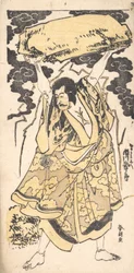Herec Ichikawa Danjuro I 1660-1704, konec 18.-začátek 19. století.