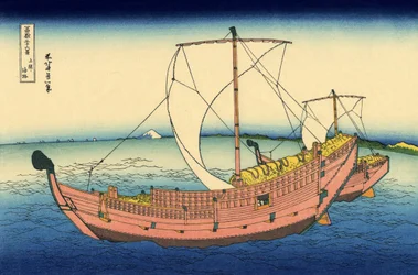 Námořní cesta Kazusa, cca 1830 (dřevěný tisk)