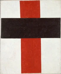 Hieratický suprematistický kříž od Kazimira Severinoviče Maleviče (1878-1935)