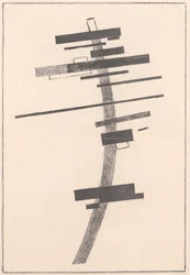 Pocit pohybu a překážky z knihy "Suprematismus: 34 kreseb"