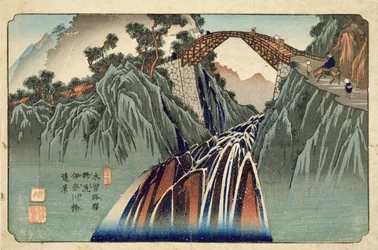 Inagawa b Ri d Gea t Nojiri (kruh Nojiri Inagawa Bridge) Fu b. od Whey Návrh d Curse Degree, 1830