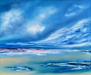 Dramatický modrý horizont