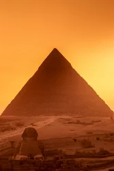 Stará egyptská říše; Chafreho pyramida a Sfinga; Gíza; Egypt
