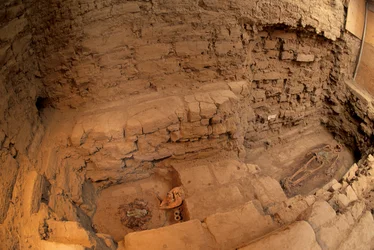 Moche; pohřby; Huaca Dos Cabezas-Jecetepeque, Chris Donovan