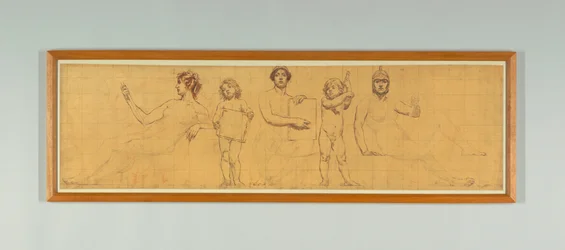 Zákon o statutu, studie pro Pravý panel „The Reign of Law“, Frieze pro odvolací soud, New York