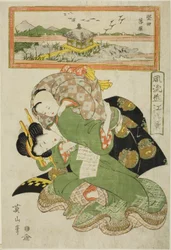 V předvoji (Katata Rakugan), ze série s ``Fashio na be England ght view ws you see (Furyu Omi Hakkei)