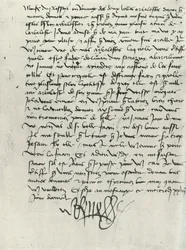 Dopis krále Reného z Anjou, 15. století, 1934.